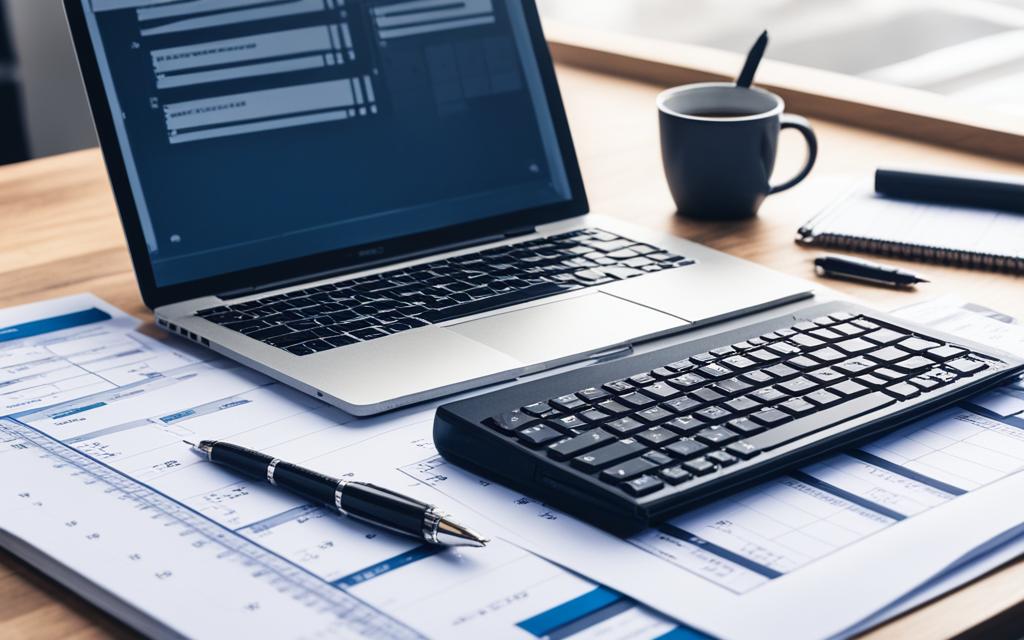 Notebook con software de Administración de Edificios